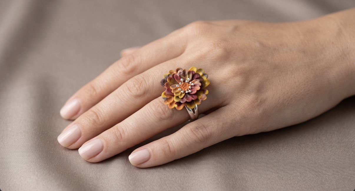 Anillo plumaria otoño